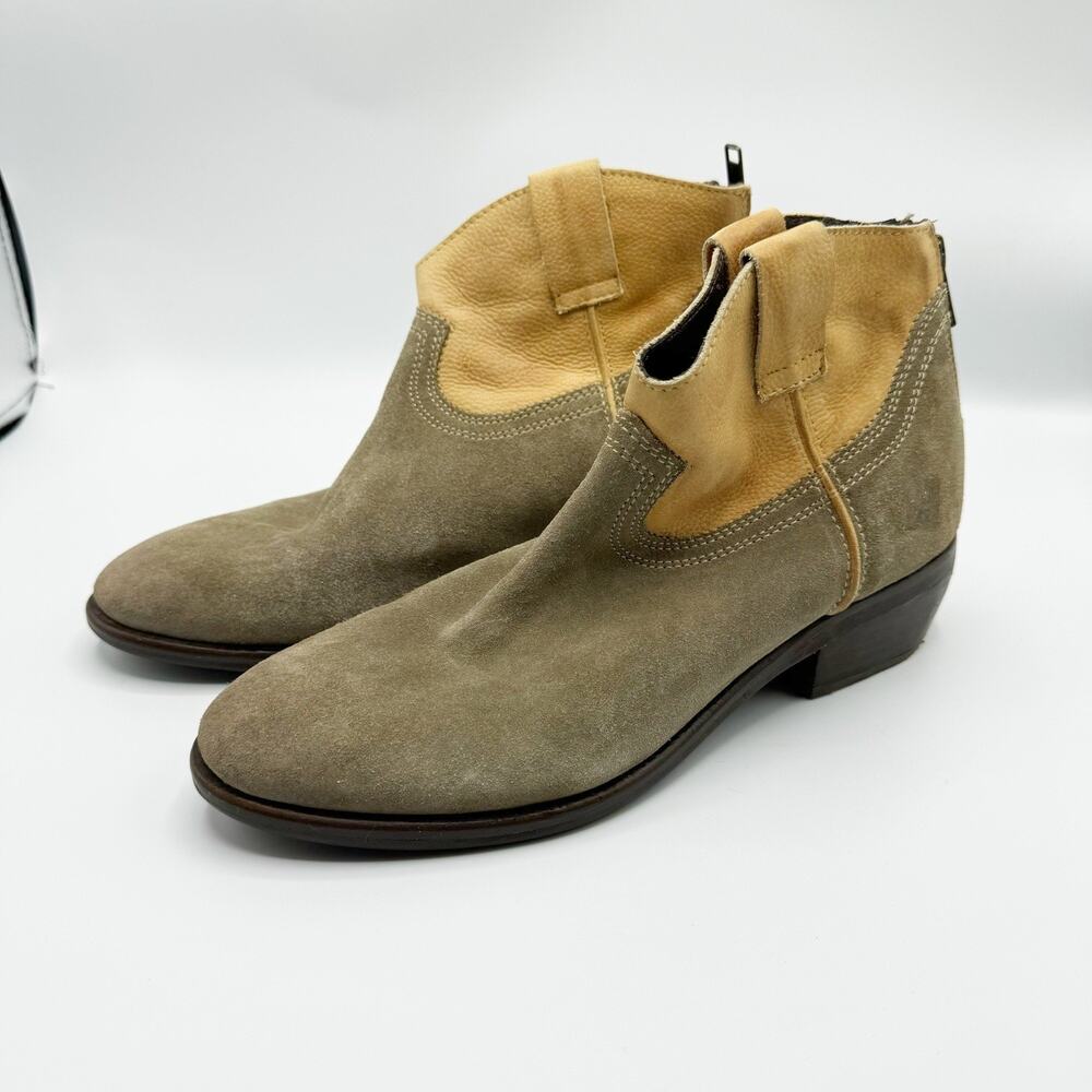 Steve Madden Midnight Suede And Leather Western Bootie Size 8.5 M